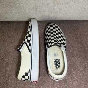 Vans Black and White Checkered Slip-Ons